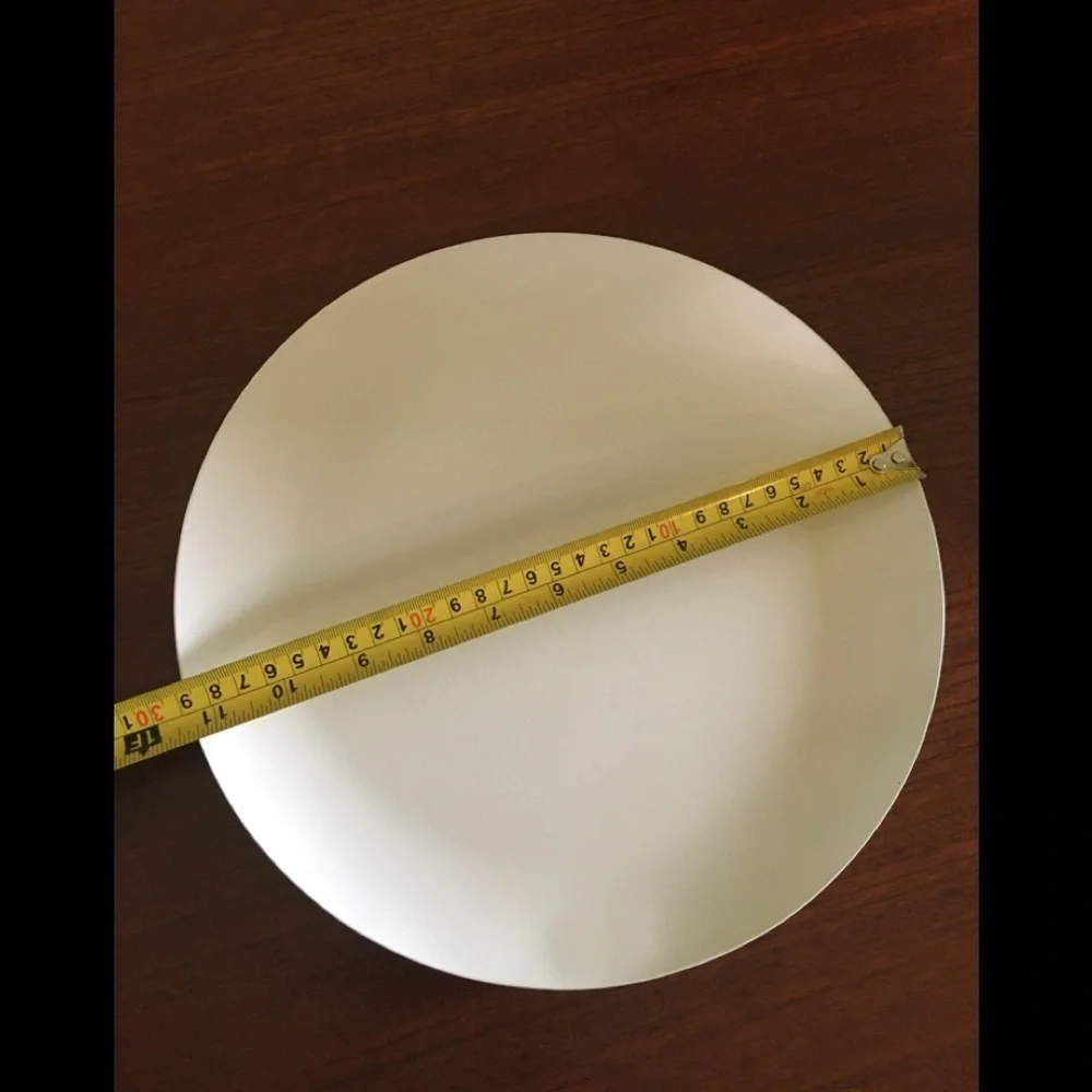 Metal Round Candle Holder White